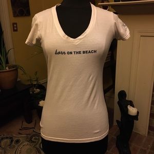 Blue Chair Bay Born on the Beach t shirt